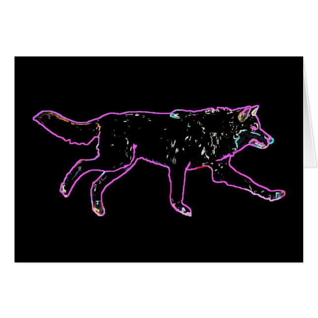 Elektriska Varger Hälsningskort (Framsidan Horizontal)