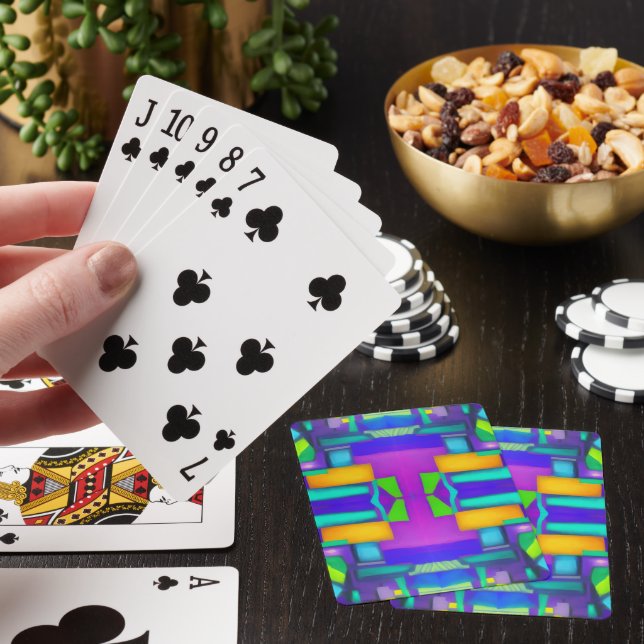 Elektriska Vibrationer Drömmar Stilig Vintage Abst Casinokort (På plats)