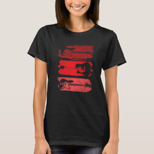 Elektriskt akustiskt Bass Guitar Valentines day Co T Shirt