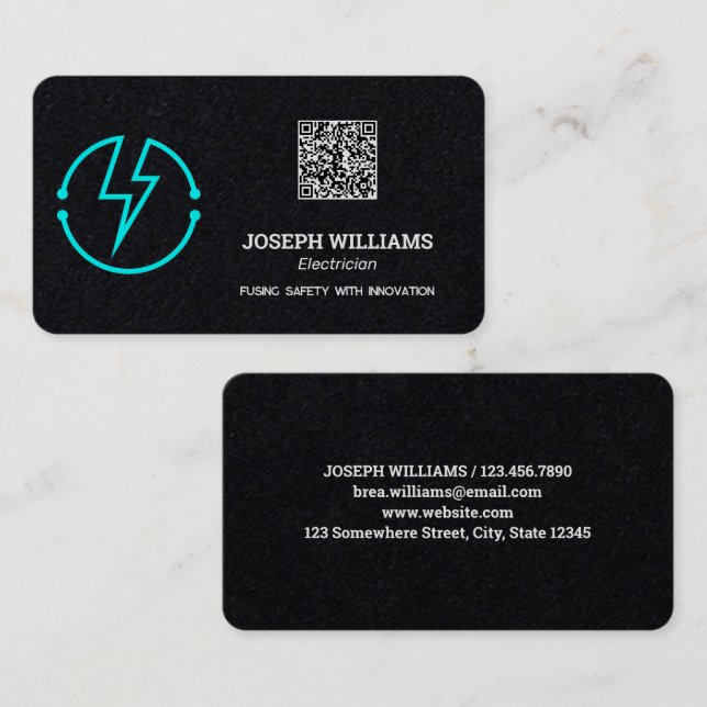 Elektriskt Anpassningsbar QR Visitkort (Fram/baksida)