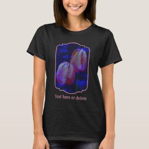 Elektriskt Blå Hjärtan Och Rosa Tulpaner Personlig T Shirt