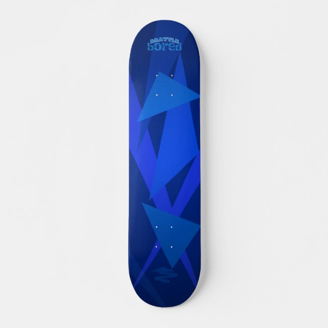 Elektriskt blå skateboard med bored skartong (Framsida)