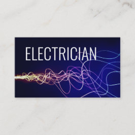 Elektriskt blåfärgad ljusövertoning vid eldrift visitkort