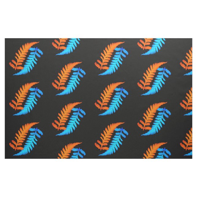 Elektriskt blåfenade Orangen japanska färgade smyc Tyg (Fat Quarter)