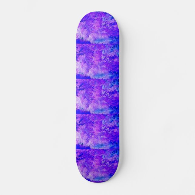 Elektriskt blåskog old school skateboard bräda 21,6 cm (Framsida)