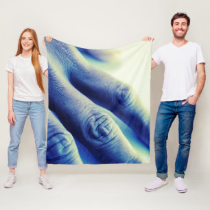 Elektriskt blått handtag fleecefilt