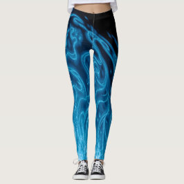 Elektriskt blått leggings