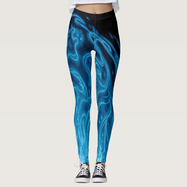 Elektriskt blått leggings (Framsida)