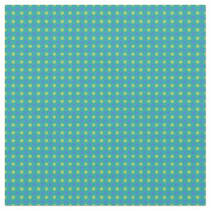 Elektriskt blått och Grönt Polka dots på Teal Fabr Tyg