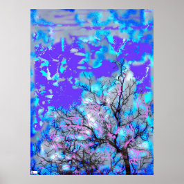 Elektriskt blått Poster