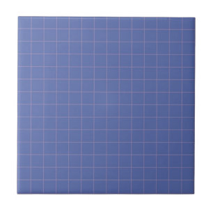 Elektriskt blått styrt Mönster Retro-minimalistisk Kakelplatta