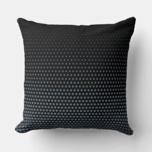 Elektriskt blått Techno Dots Modern Black Kudde