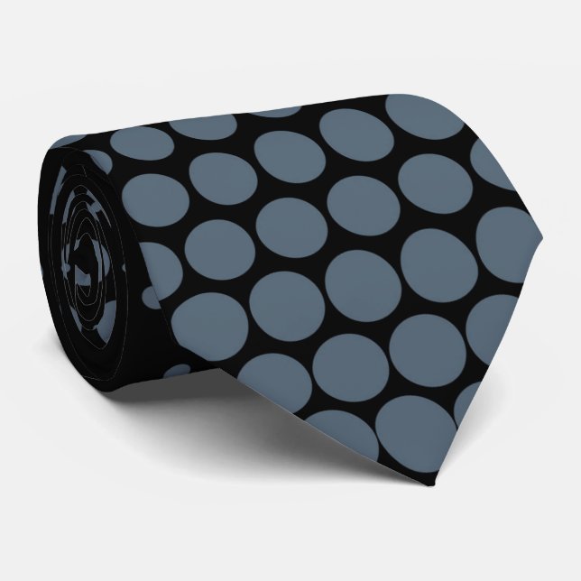 Elektriskt blått Techno Dots Modern Black Slips (Rullad)