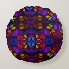 Elektriskt bloom rund kudde