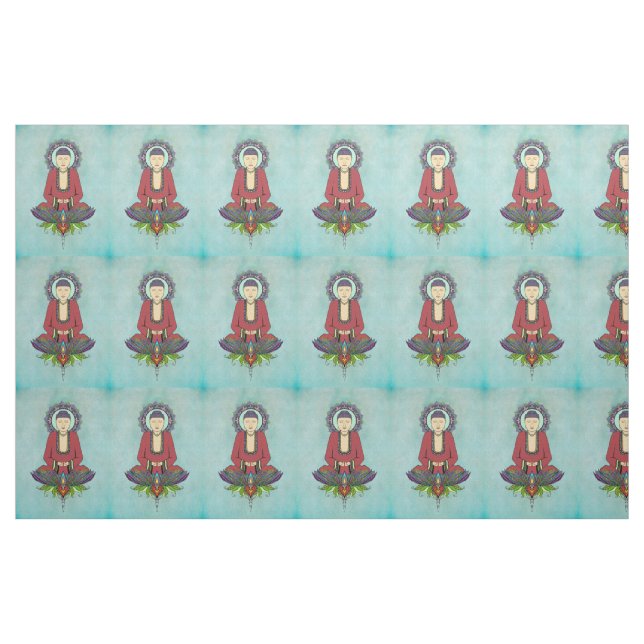 Elektriskt Buddha anpassadetyg Tyg (Fat Quarter)
