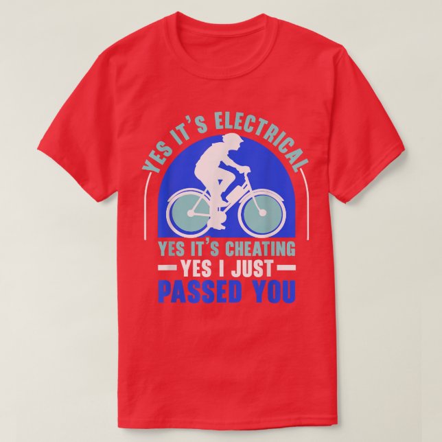 Elektriskt cycle E-Bike Ride Bike Älskare Bicyclin T Shirt (Design framsida)