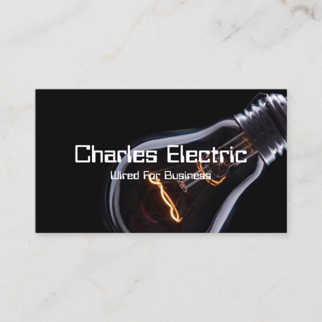 Elektriskt elektriskt Affärskort Visitkort (Framsida)