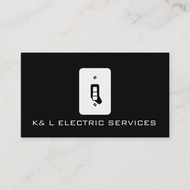 Elektriskt elektriskt Affärskort Visitkort (Framsida)