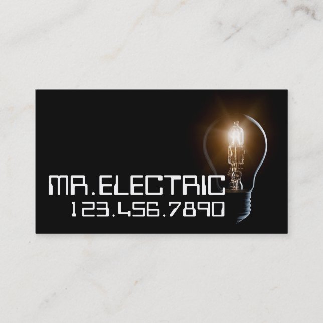 Elektriskt, elektriskt Affärskort Visitkort (Framsida)