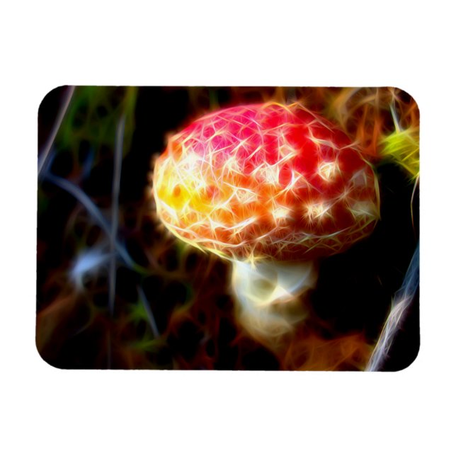 Elektriskt flygad Agaric Fridge Magnet (Amanita) (Horisontell)