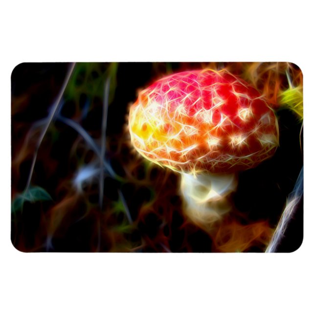 Elektriskt flygad Agaric Fridge Magnet (Amanita) (Horisontell)