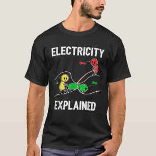 Elektriskt förklarad Volt Ampere Ohm Funny Electr T Shirt