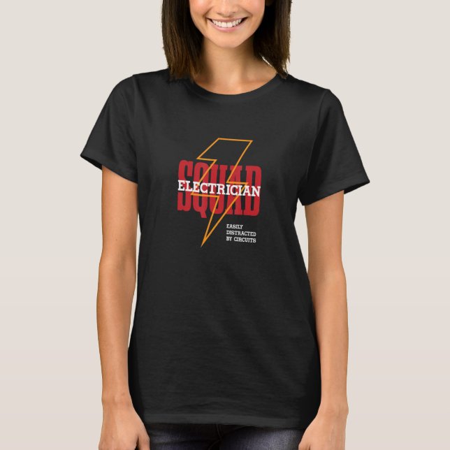 Elektriskt fyrkantssladdverk t shirt (Framsida)