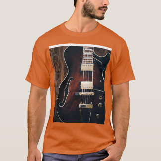 Elektriskt gitargrafik t shirt