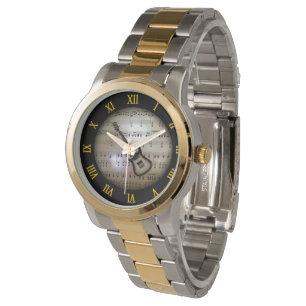 Elektriskt gitarr~Bakgrund "Musical Planet" *~ Armbandsur