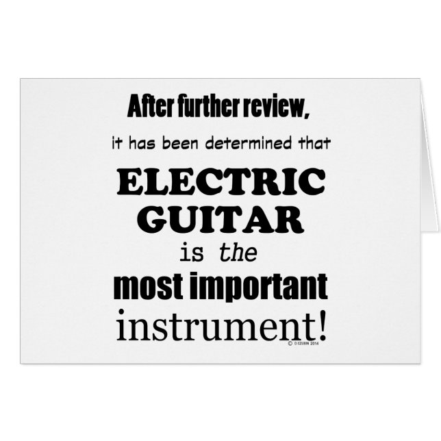 Elektriskt gitarr, det viktigaste instrumentet hälsningskort (Framsidan Horizontal)