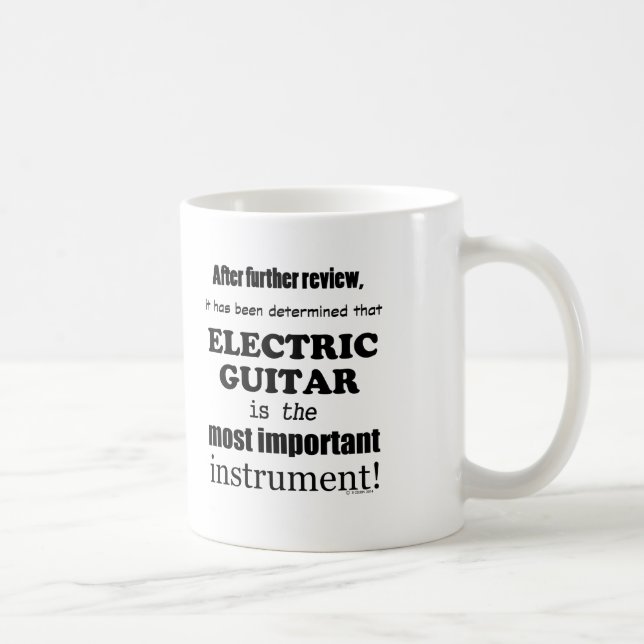 Elektriskt gitarr, det viktigaste instrumentet kaffemugg (Höger)