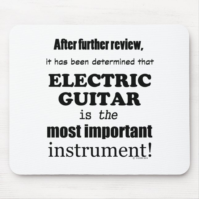 Elektriskt gitarr, det viktigaste instrumentet musmatta (Framsidan)