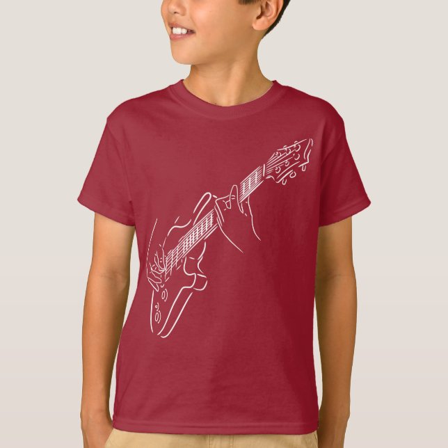 Elektriskt gitarr. En gåva till musiken älskare. T Shirt (Framsida)