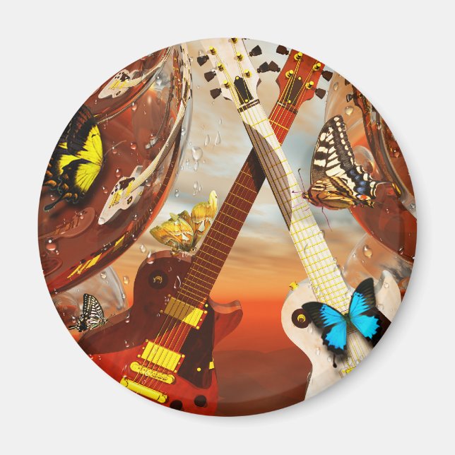 Elektriskt gitarr från Lenny art Magnet (Framsidan)