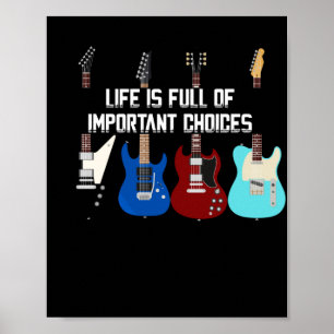 Elektriskt gitarr-liv är en Fullt av viktiga valm Poster