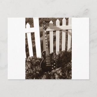 Elektriskt gitarr med skullt B&W-kort Vykort