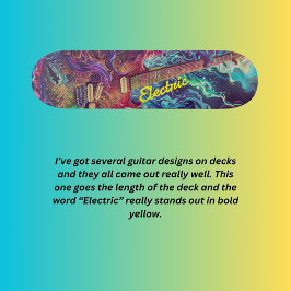 Elektriskt gitarr mini skateboard bräda 18,5 cm