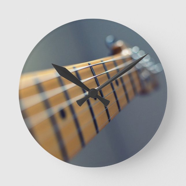 Elektriskt gitarr rund klocka (Framsida)