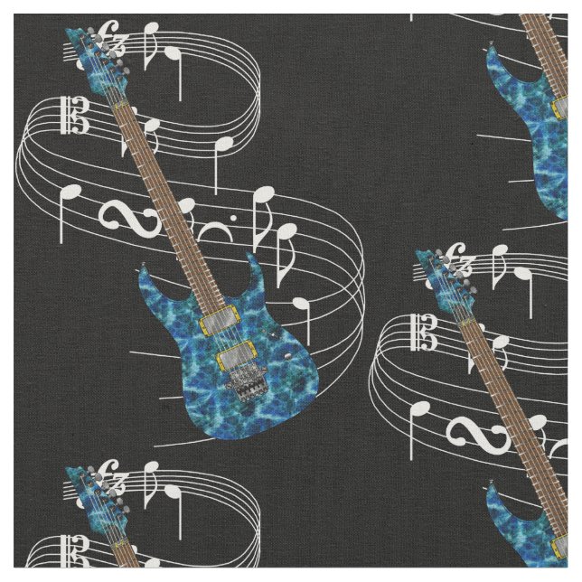 Elektriskt gitarrtyg - mörk tyg (Närbild)