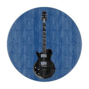 Elektriskt Guitar Blue Black Pop Art Fodral-Mate