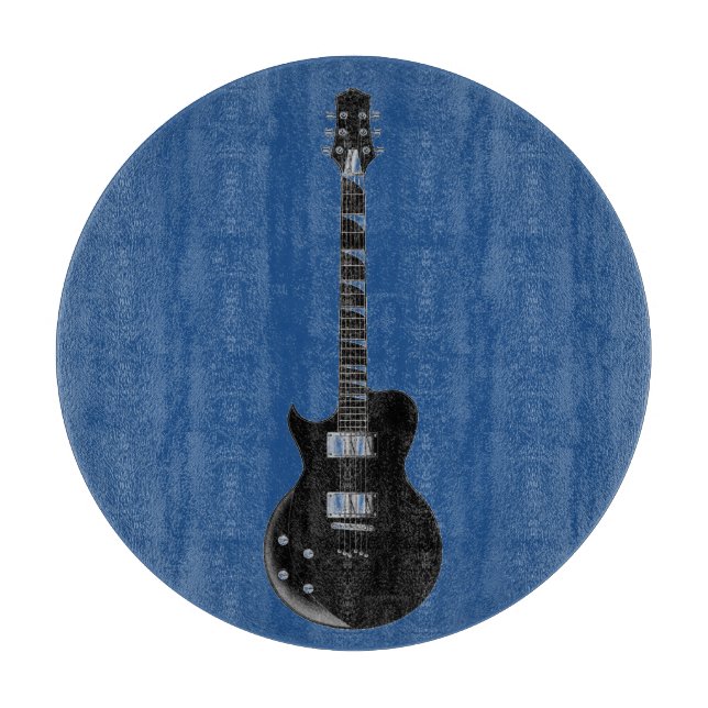 Elektriskt Guitar Blue Black Pop Art Fodral-Mate (Framsidan)