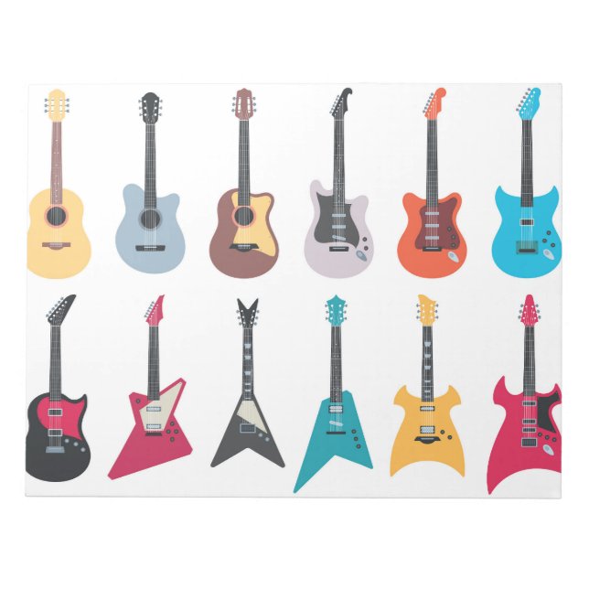 Elektriskt guitar från sten anteckningsblock (Framsida)