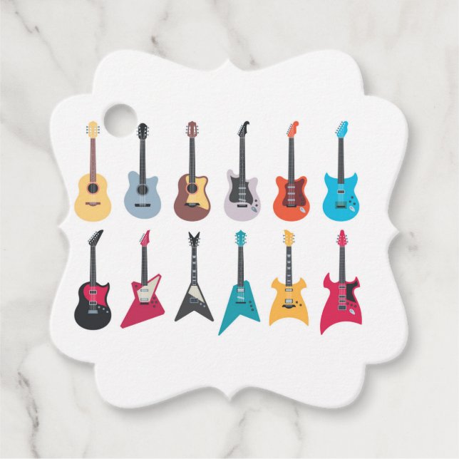 Elektriskt guitar från sten gåvor etiketter (Framsida)