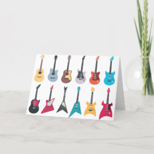 Elektriskt guitar från sten tack kort