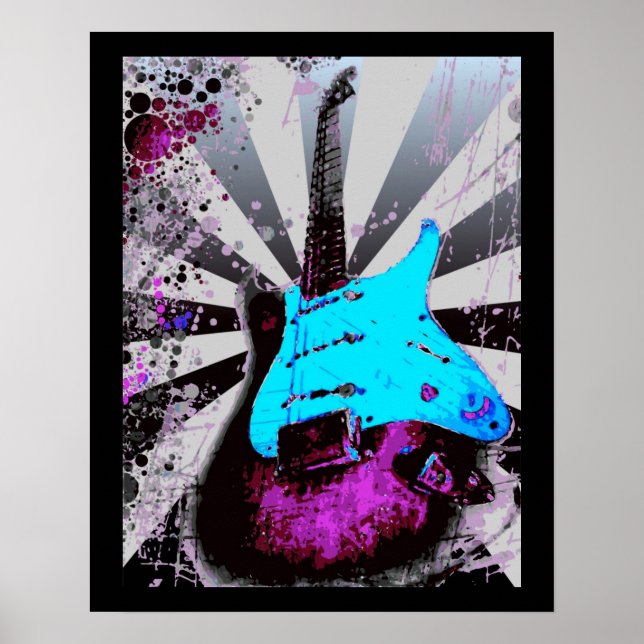 Elektriskt Guitar-Poster Poster (Framsidan)
