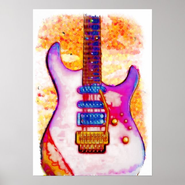 Elektriskt Guitar-Poster Poster (Framsidan)
