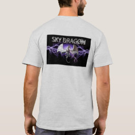 Elektriskt Himlar Dragon med ljusstorm T Shirt