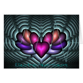 Elektriskt hjärtslag hälsningskort