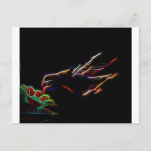 Elektriskt Hummingbird Vykort