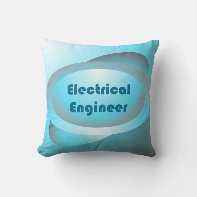 Elektriskt Ingenjör Blue Kudde (Framsida)